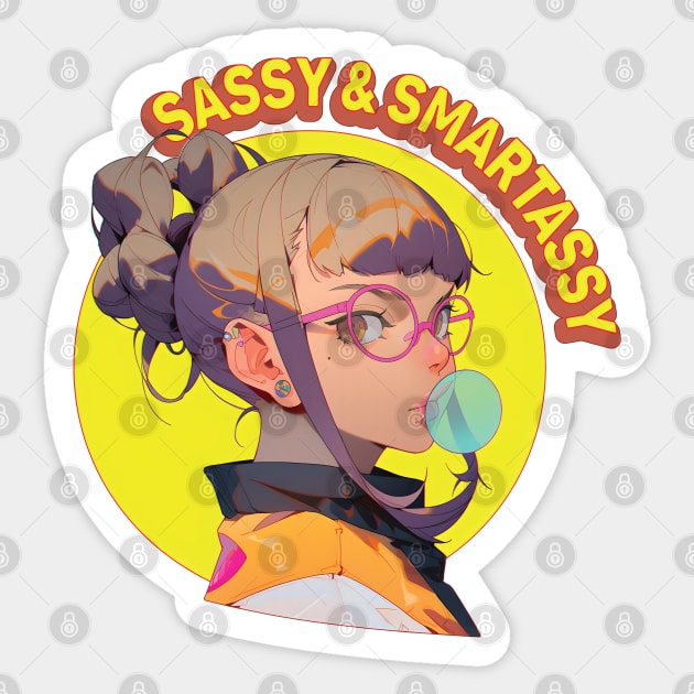 Sassy and Smartassy Sticker by snipcute